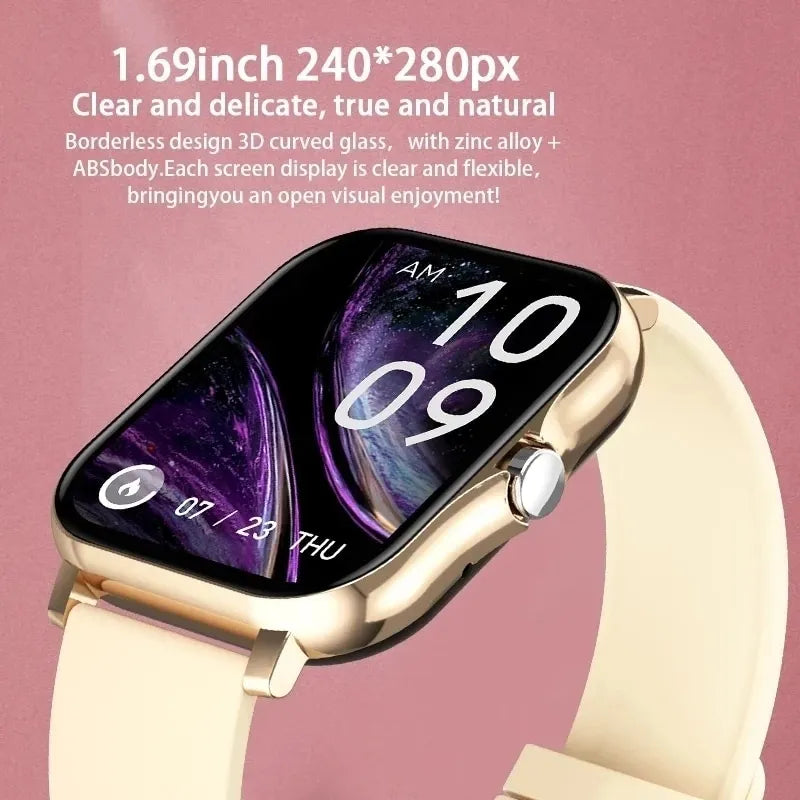 LIGE 2024 Smart Watch For woman : Full Touch Screen Sports Fitness Bluetooth Calls Digital Smartwatch