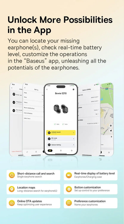 หูฟัง Baseus Bowie EZ10 TWS: เสียงไร้สาย การเชื่อมต่อทันที
